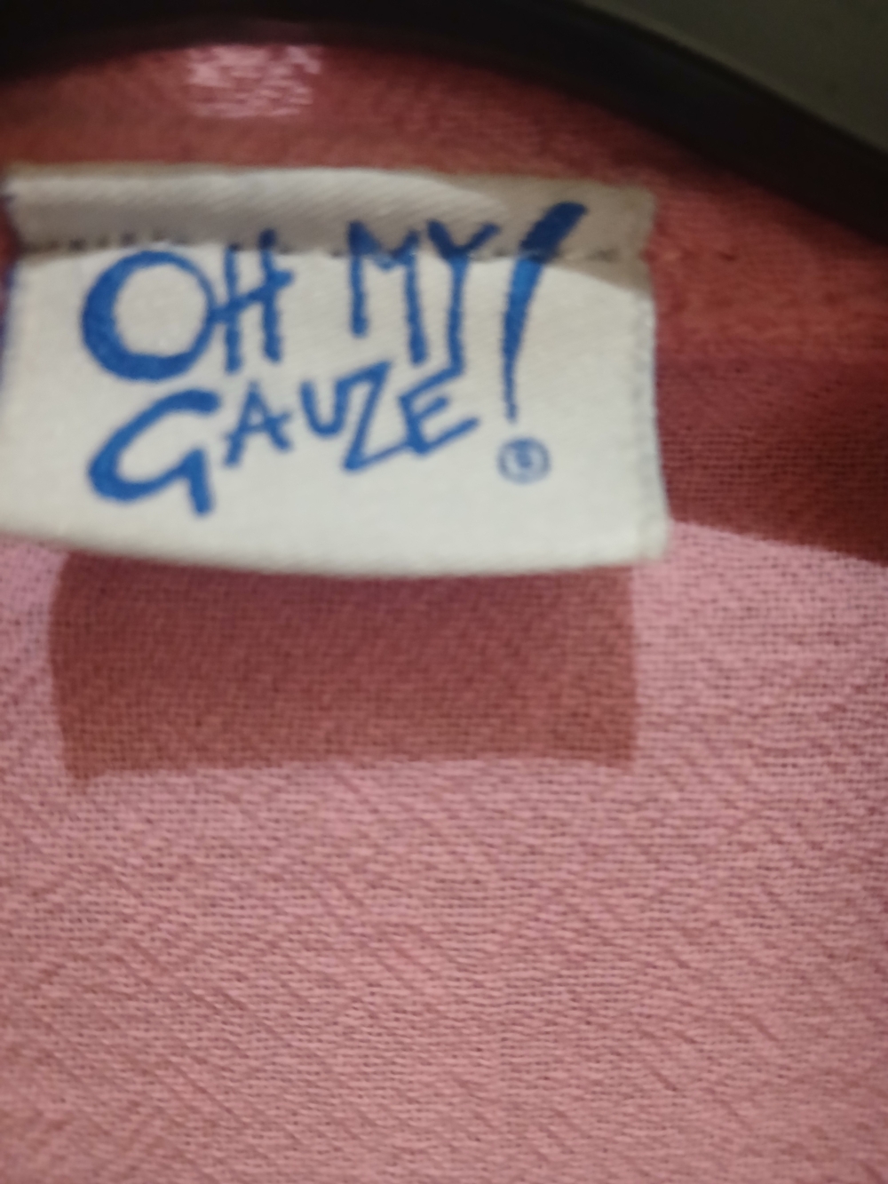 Oh My Gauze! Dusty Pink Button-Front Gauze Top Size 2 (L/XL) - Picture 3 of 4